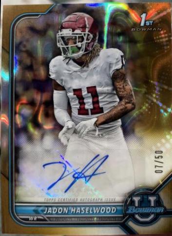 Jadon Haselwood [Gold Lava Refractor] #BCPA-JH