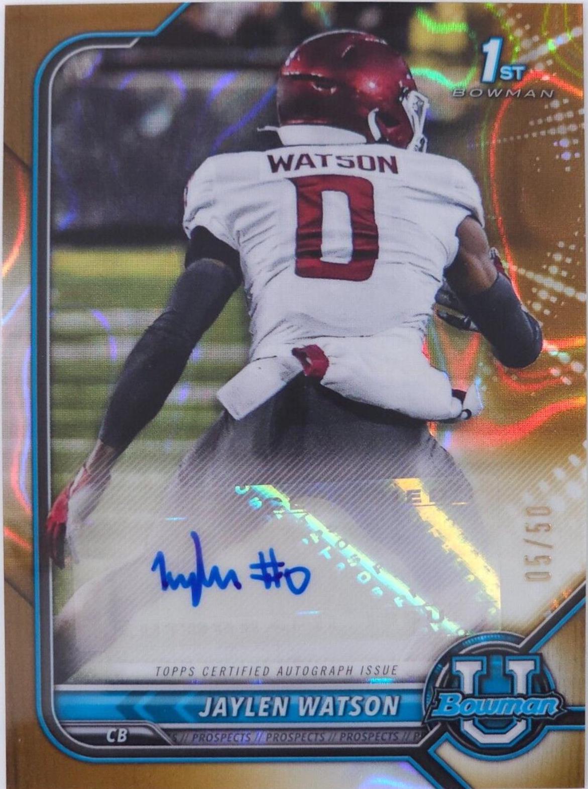 Jaylen Watson [Gold Lava Refractor] #BCPA-JWA
