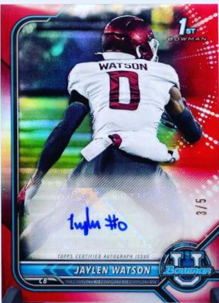 Jaylen Watson [Red Refractor] #BCPA-JWA