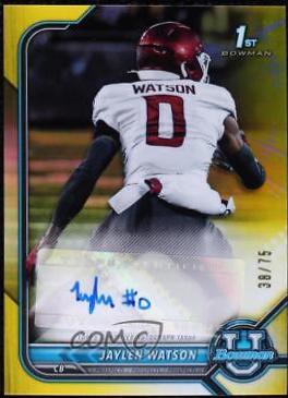 Jaylen Watson [Yellow Refractor] #BCPA-JWA