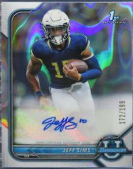 Jeff Sims [Lava Refractor] #BCPA-JS
