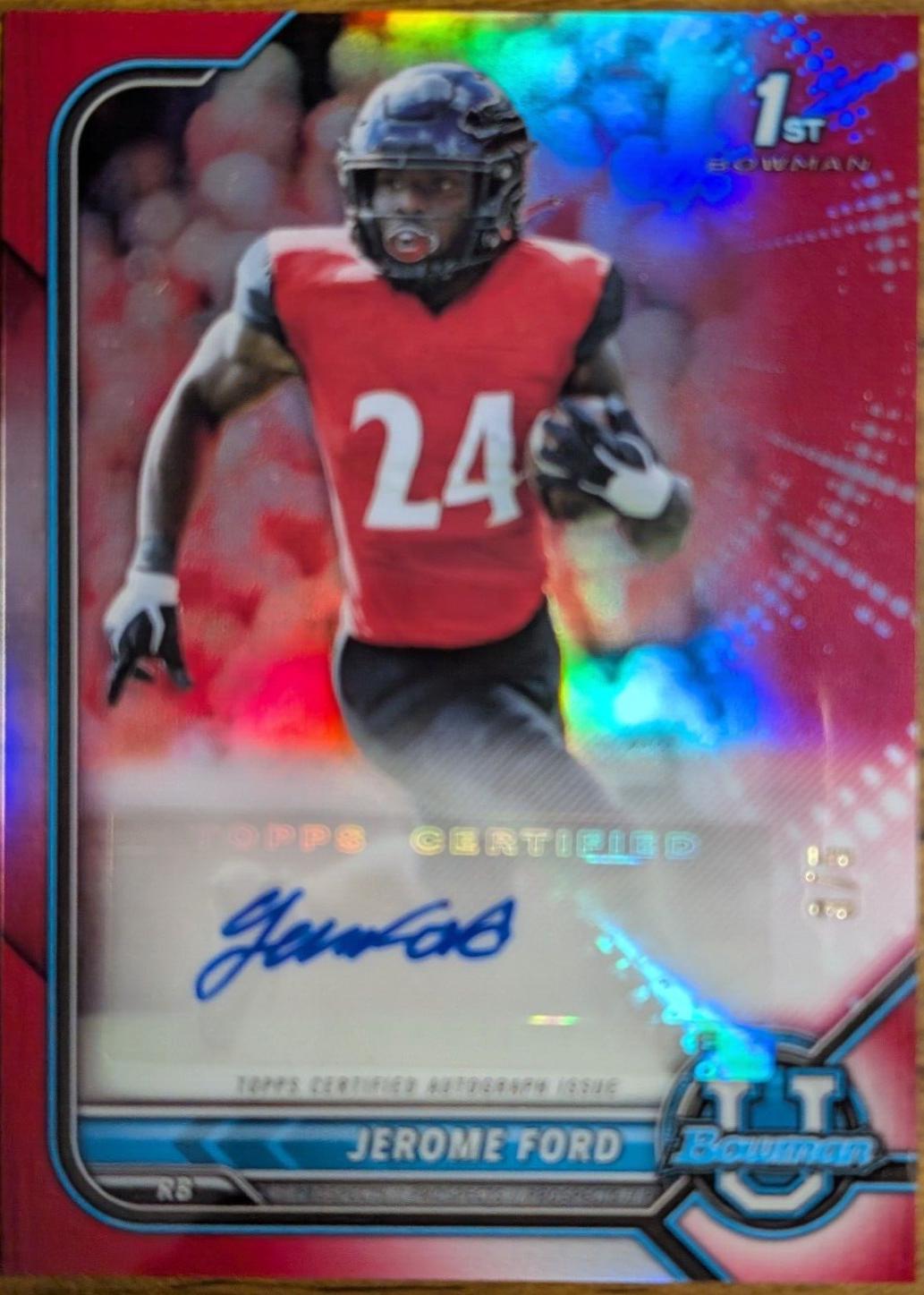 Jerome Ford [Red Refractor] #BCPA-JF