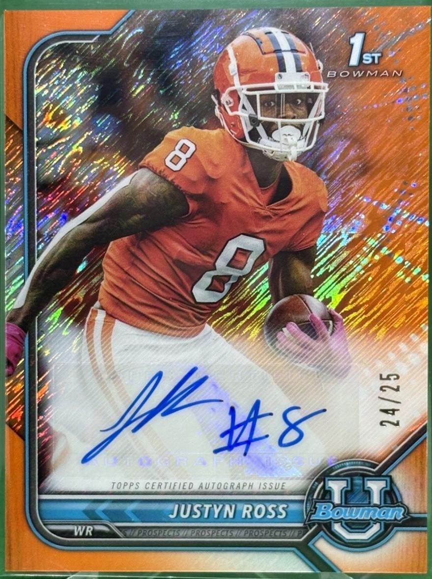 Justyn Ross [Orange Shimmer Refractor] #BCPA-JR