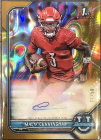Malik Cunningham [Gold Lava Refractor] #BCPA-MCU