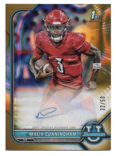 Malik Cunningham [Gold Refractor] #BCPA-MCU