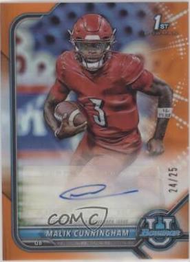 Malik Cunningham [Orange Refractor] #BCPA-MCU
