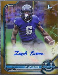 Zach Evans [Gold Refractor] #BCPA-ZE