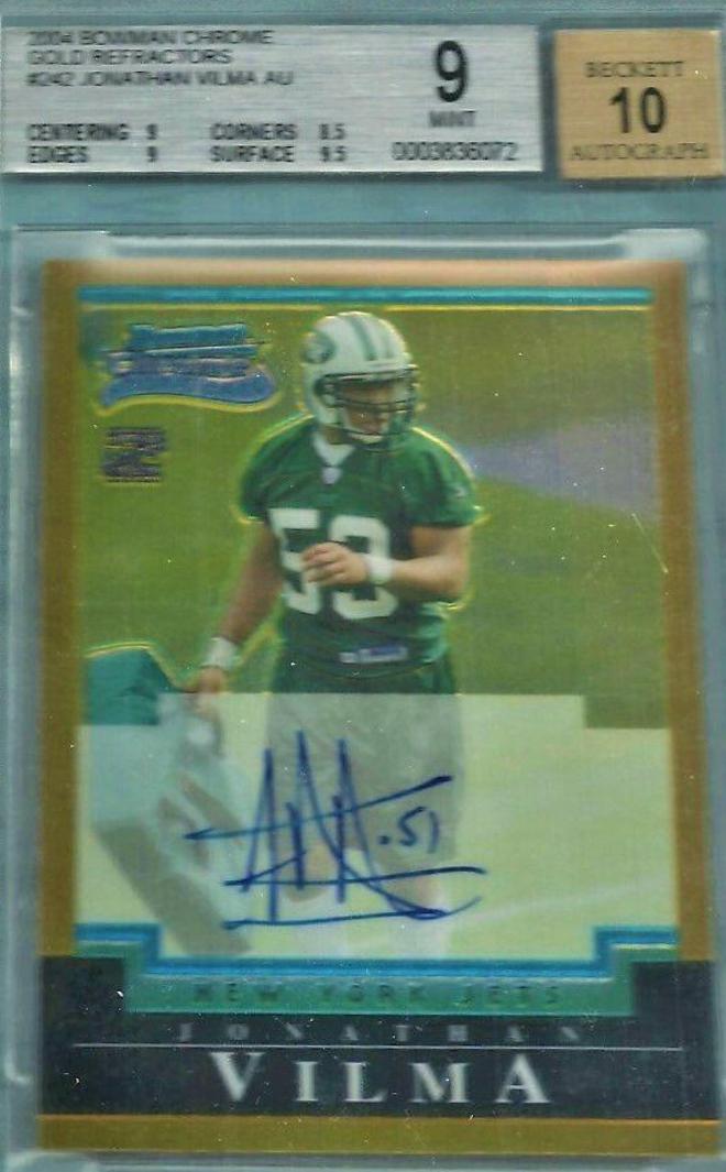 Jonathan Vilma [Autograph Gold Refractor] #242