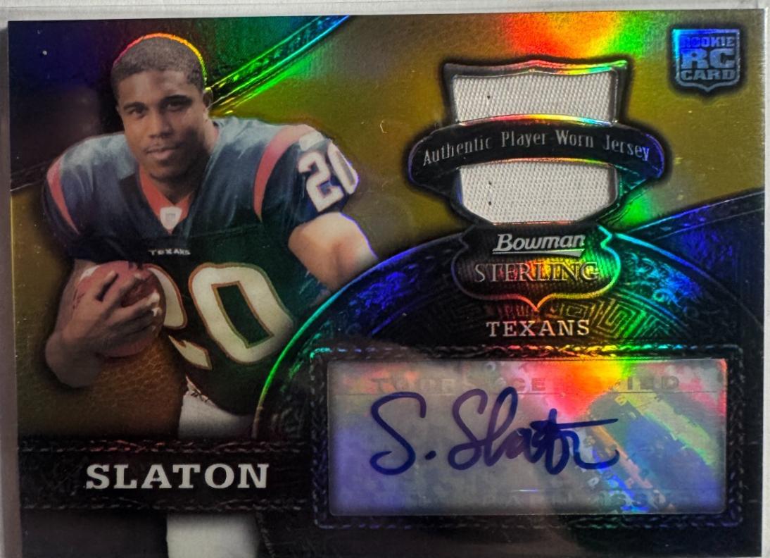 Steve Slaton [Gold Relic Autograph] #154