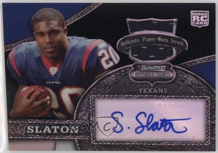 Steve Slaton [Jersey Autograph Black Refractor] #154