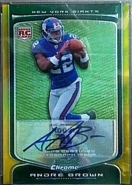 Andre Brown [Gold Refractor Autograph] #134