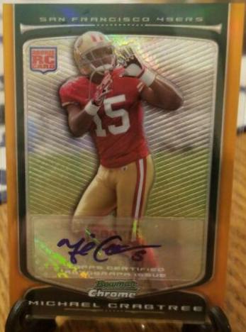 Michael Crabtree [Orange Refractor Autograph] #135