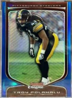 Troy Polamalu [Blue Refractor] #75