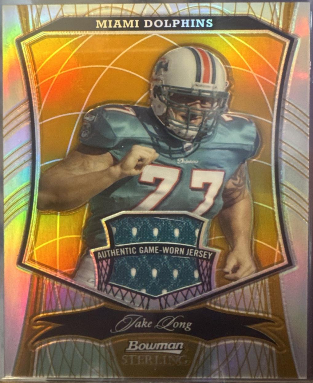 Jake Long [Jersey Gold Refractor] #72