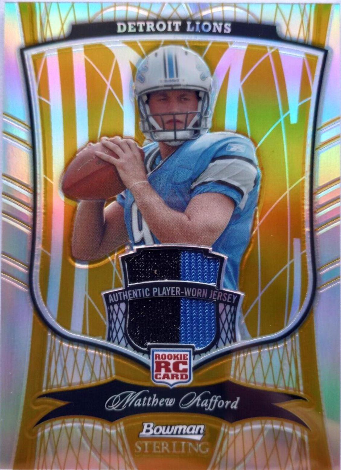 Matthew Stafford [Autograph Jersey Gold Refractor] #146