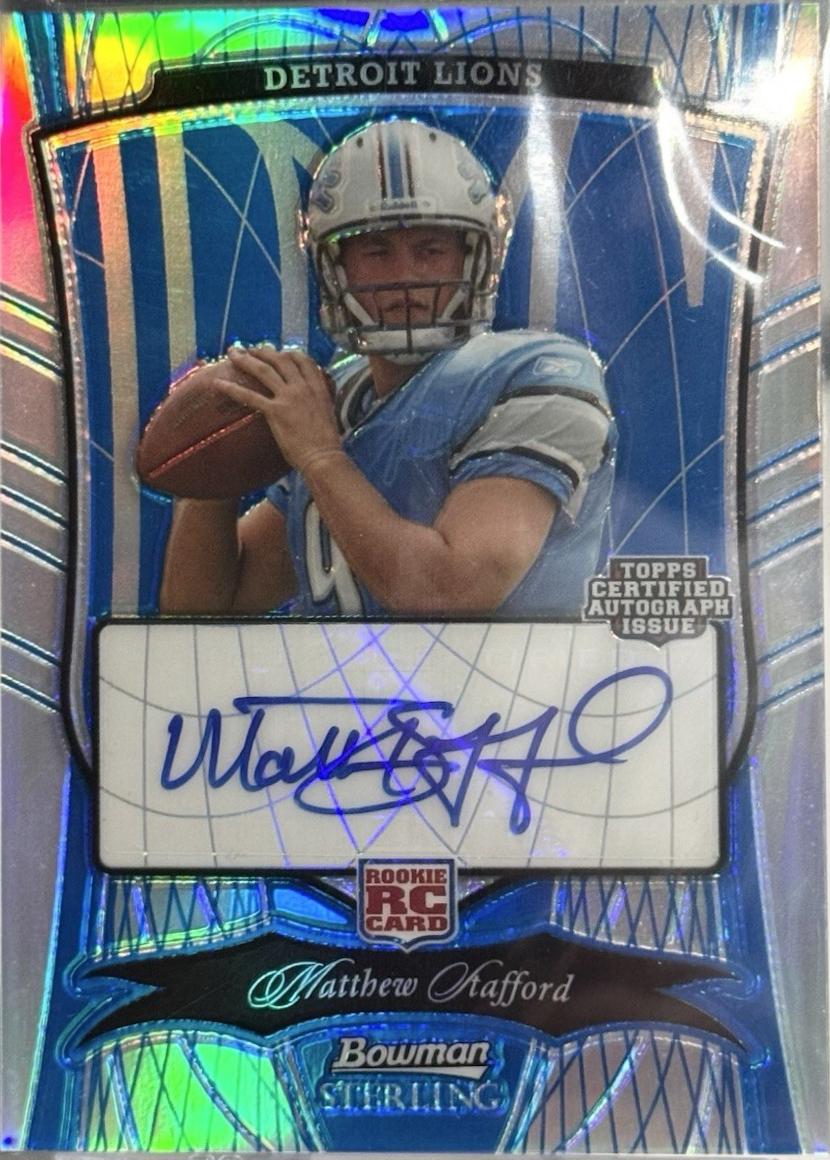 Matthew Stafford [Blue Refractor Autograph] #146