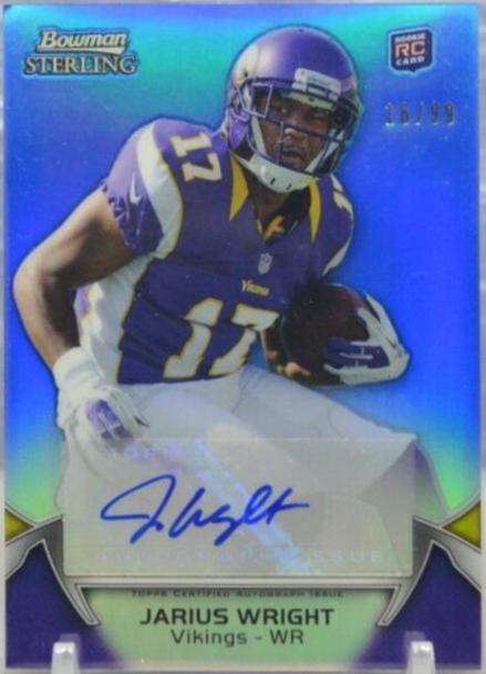 Jarius Wright [Autograph Blue Refractor] #68