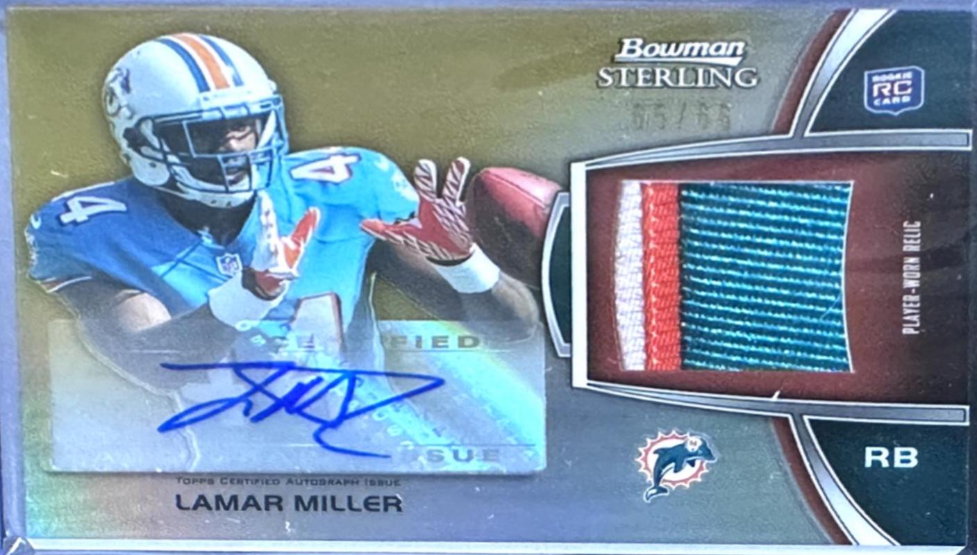 Lamar Miller [Autograph Gold Refractor] #54