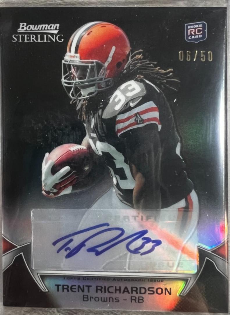 Trent Richardson [Autograph Black Refractor] #50