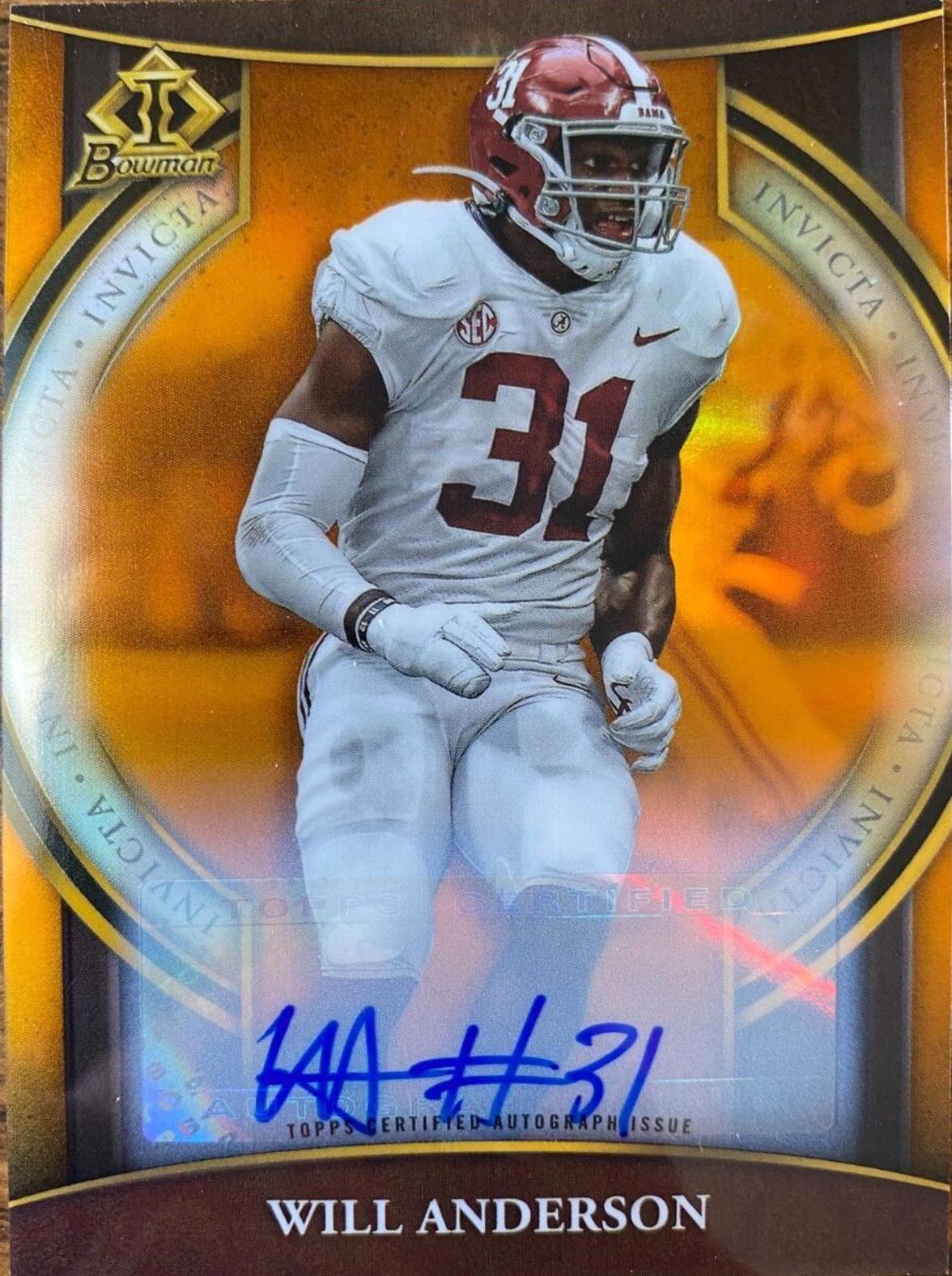 Will Anderson [Autograph Orange] #BI-3