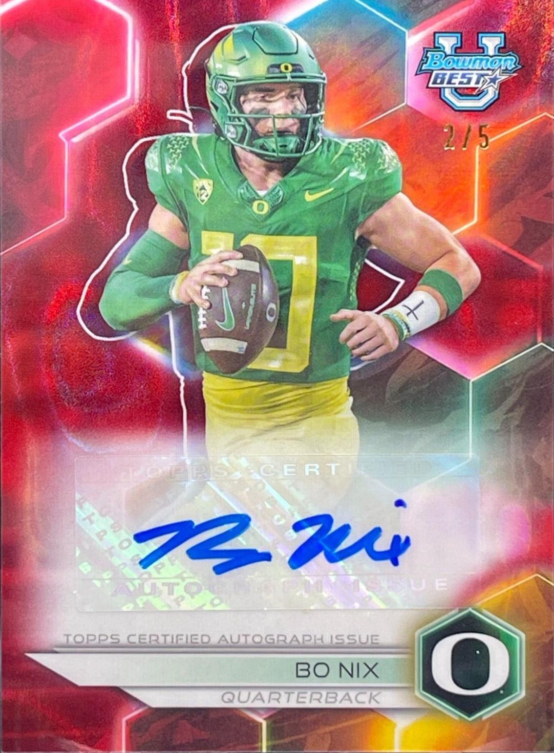 Bo Nix [Red Lava] #BOA-BN