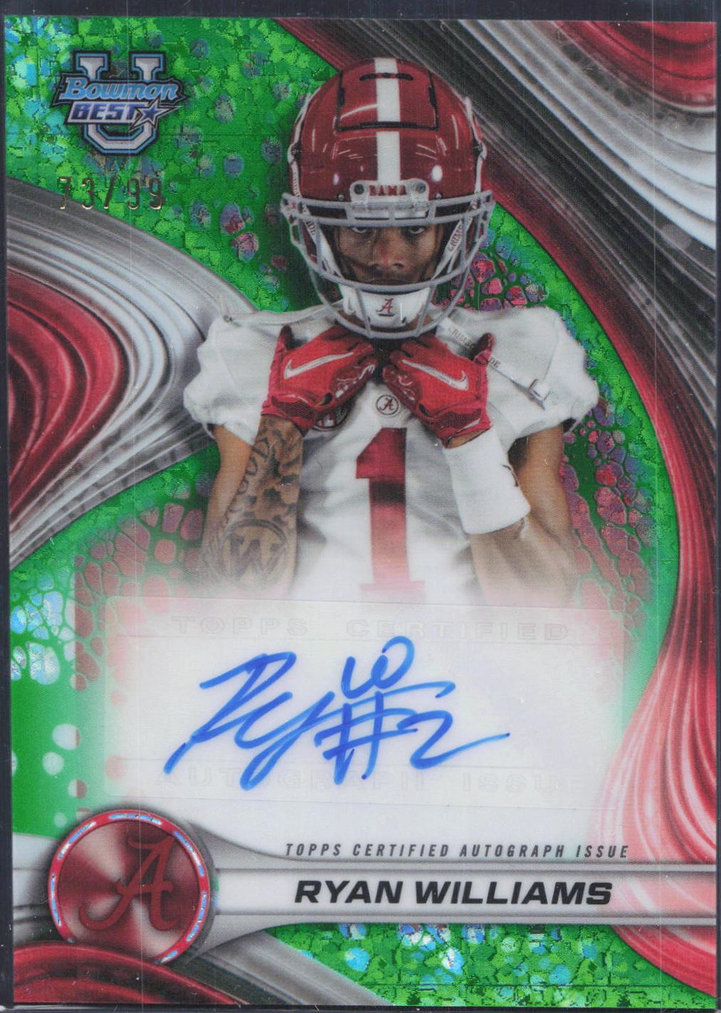Ryan Williams [Green Mini-Diamond] #BOA-RW