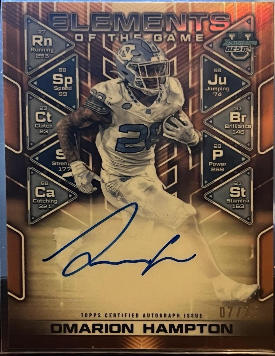 Omarion Hampton [Orange Refractor] #ETG-OH