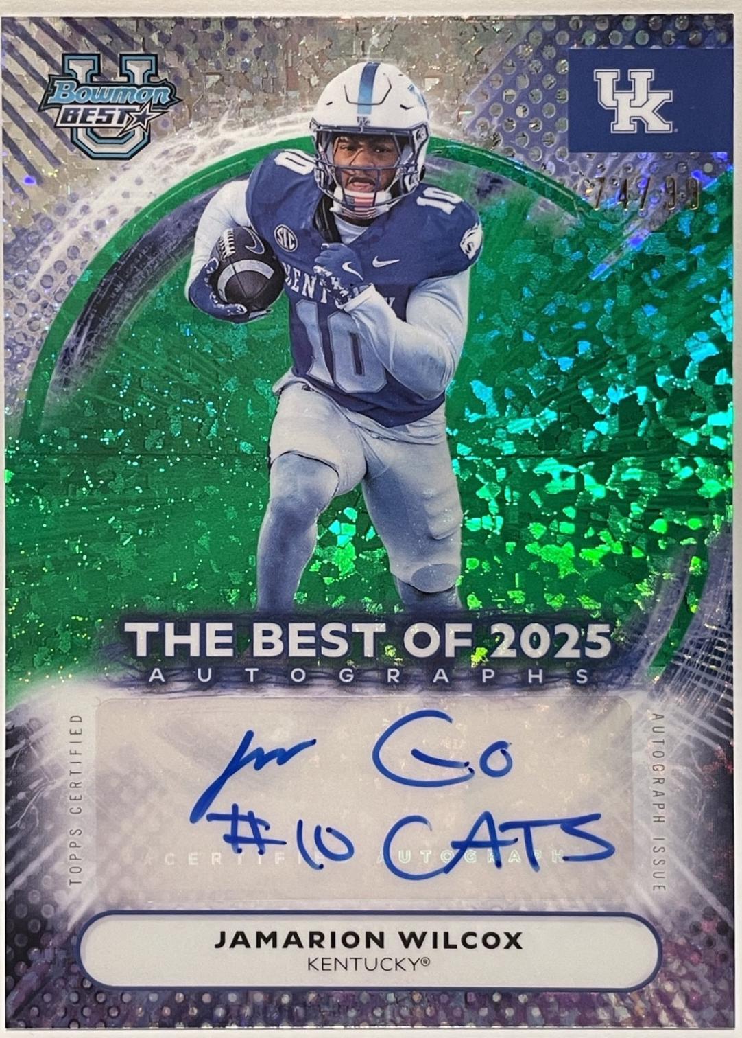 Jamarion Wilcox [Green Mini-Diamond] #BOA-JW