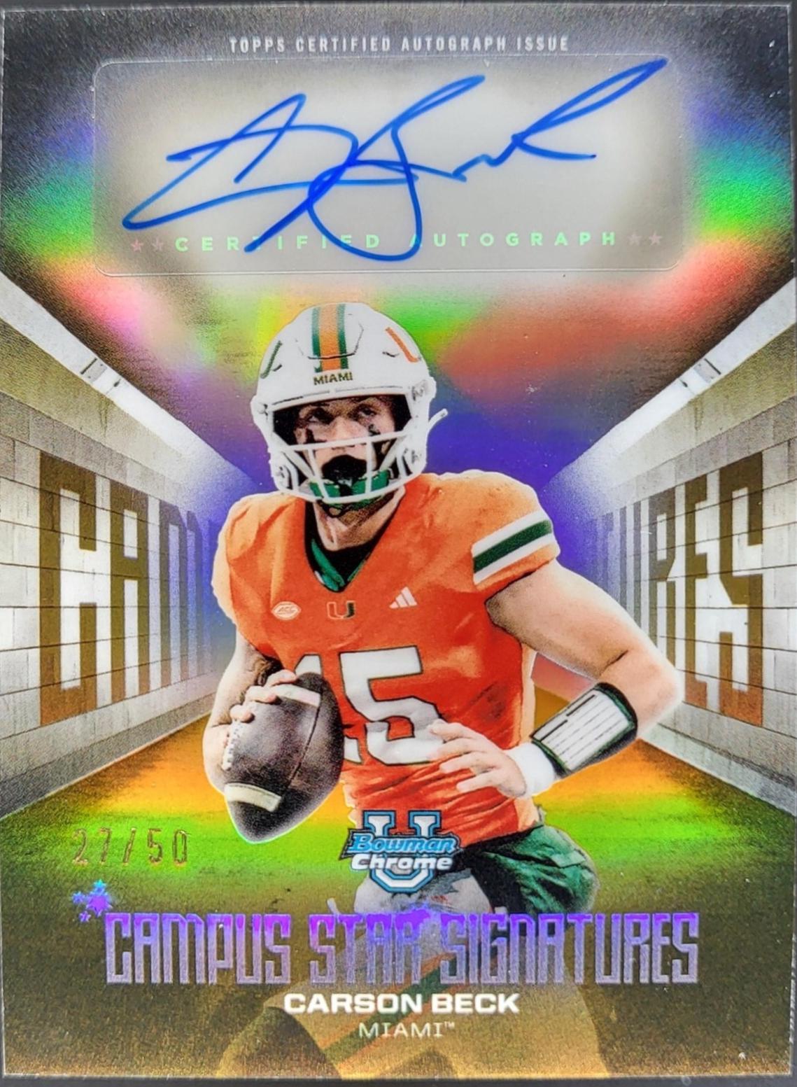 Carson Beck [Gold Refractor] #CSS-CB