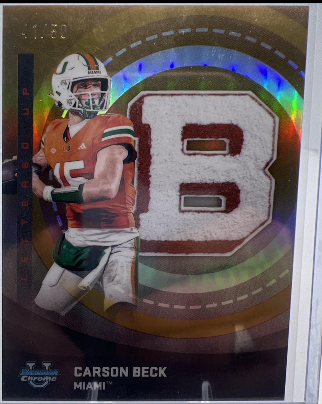 Carson Beck [Gold Refractor] #LU-1