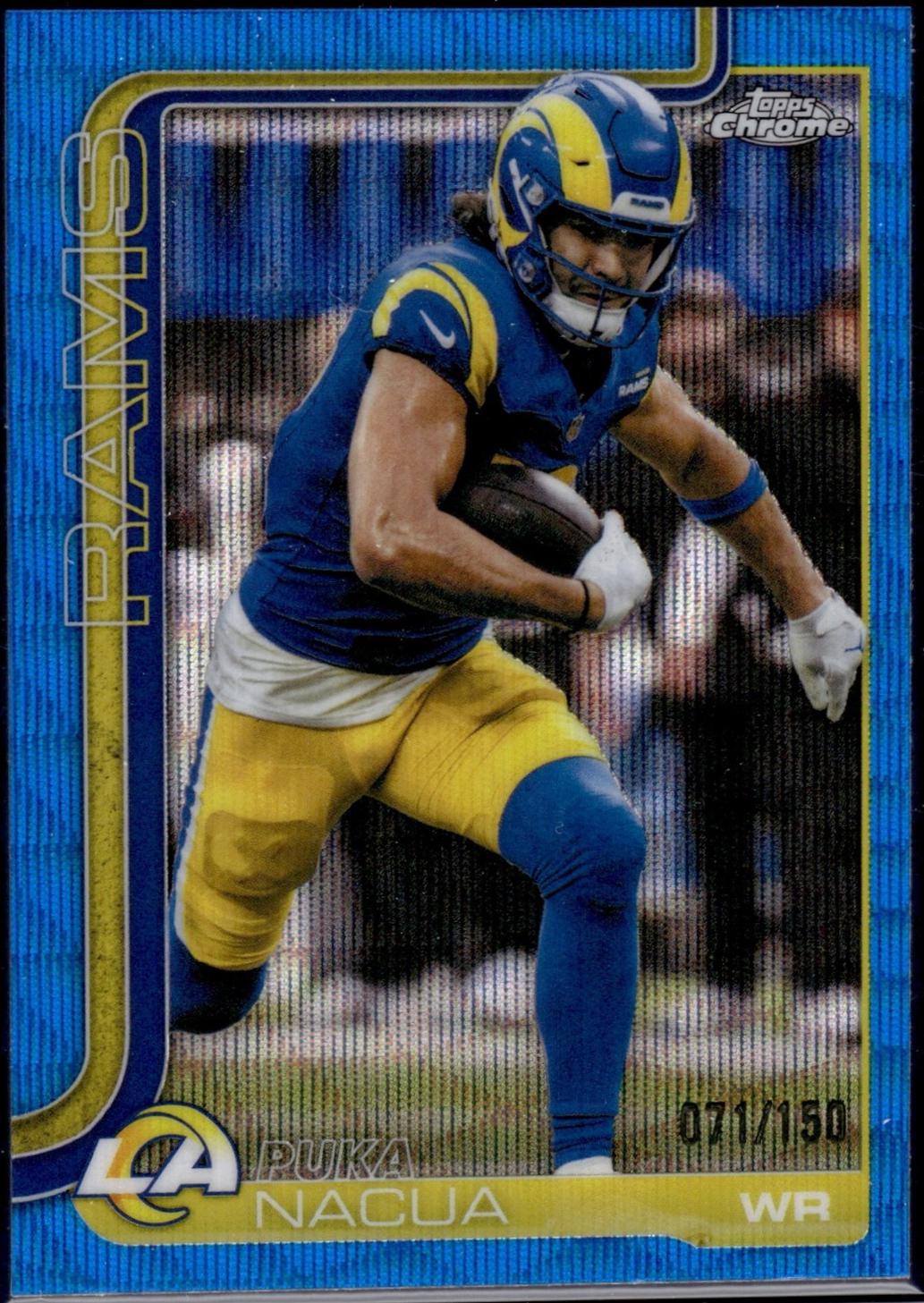 Puka Nacua [Blue Wave Refractor] #166