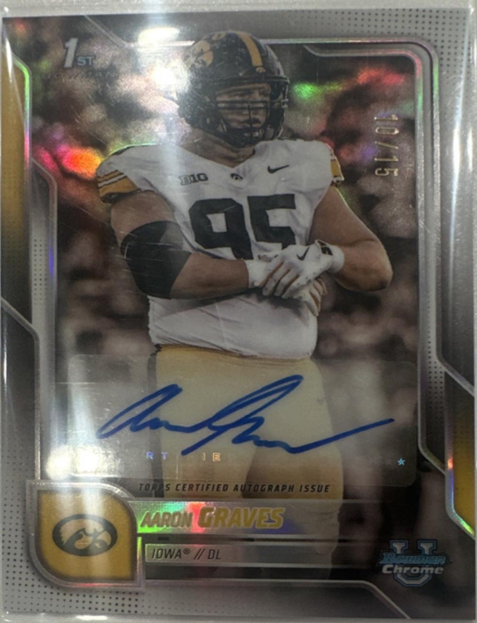 Aaron Graves [White Refractor] #BCA-AG