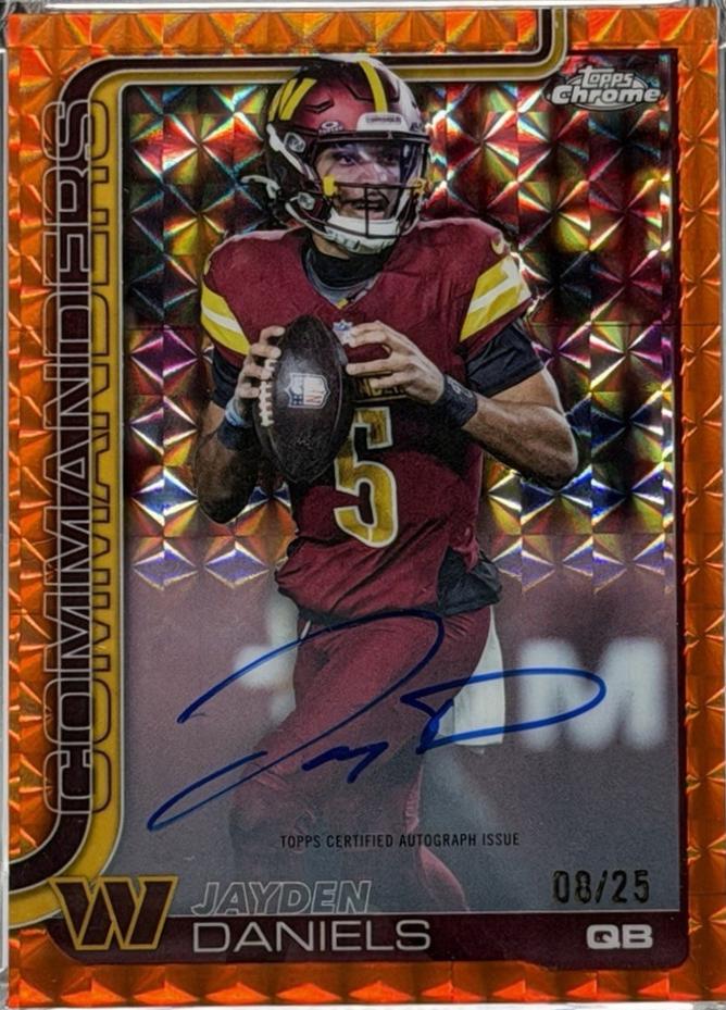 Jayden Daniels [Orange Geometric Refractor] #BA-JD