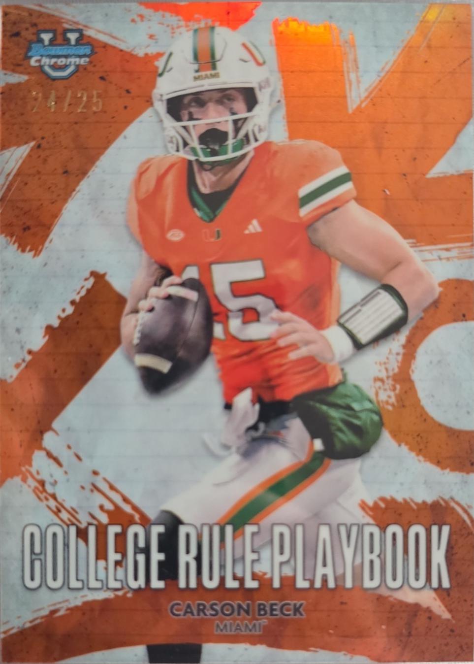 Carson Beck [Orange Refractor] #CRP-7