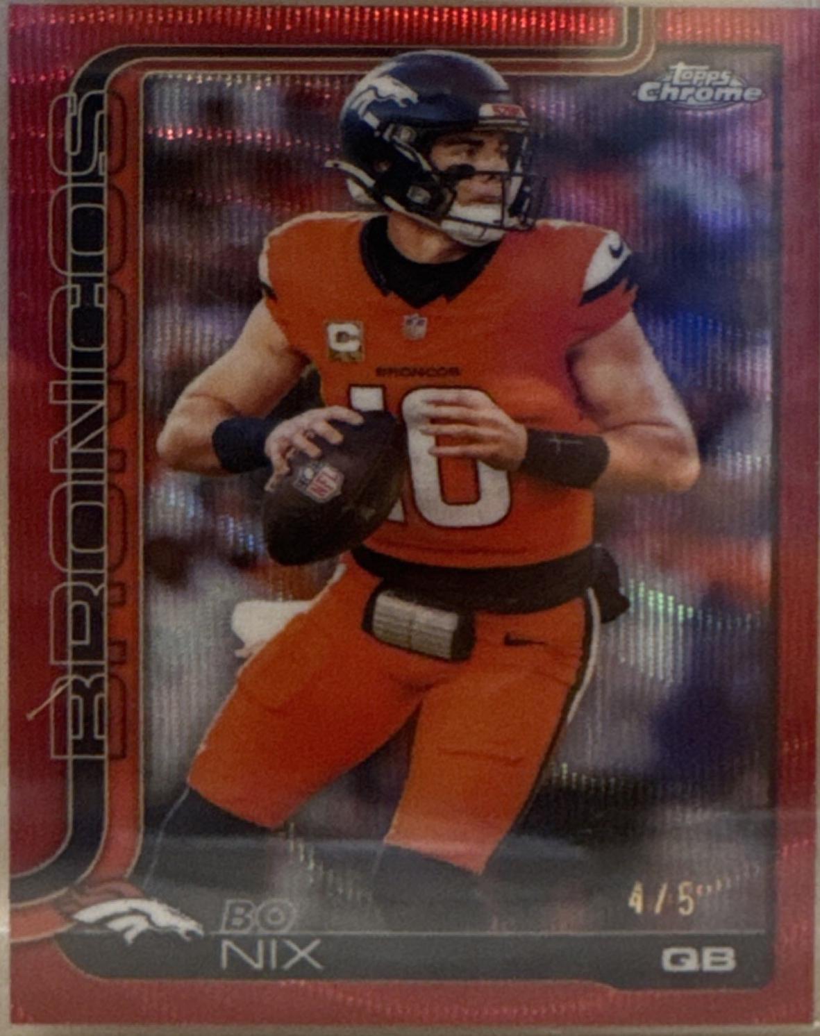 Bo Nix [Red Wave Refractor] #88
