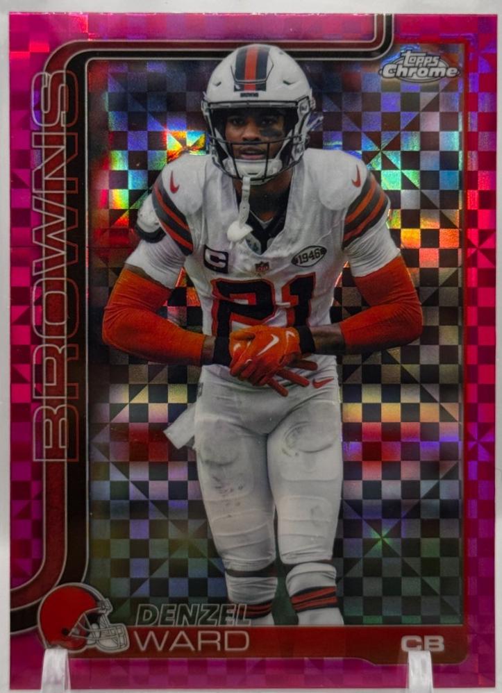 Denzel Ward [X-Fractor Pink] #74