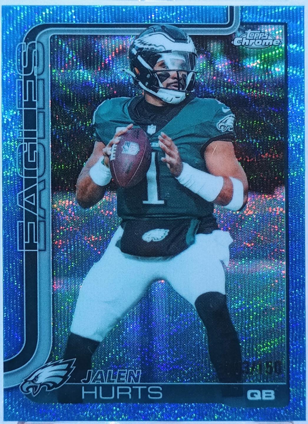 Jalen Hurts [Blue Wave Refractor] #247