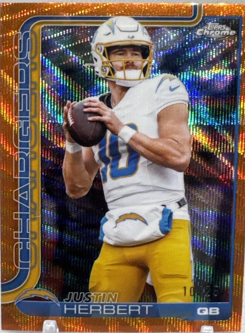 Justin Herbert [Orange Wave Refractor] #158