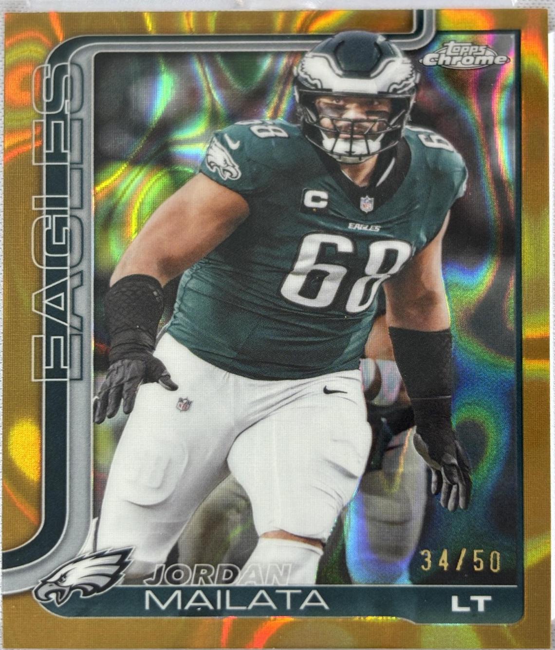 Jordan Mailata [Gold Wave Refractor] #245