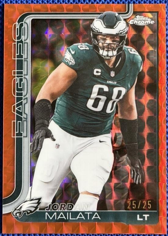 Jordan Mailata [Orange Geometric Refractor] #245