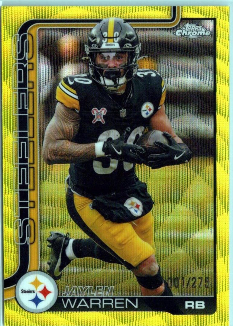 Jaylen Warren [Yellow Wave Refractor] #253