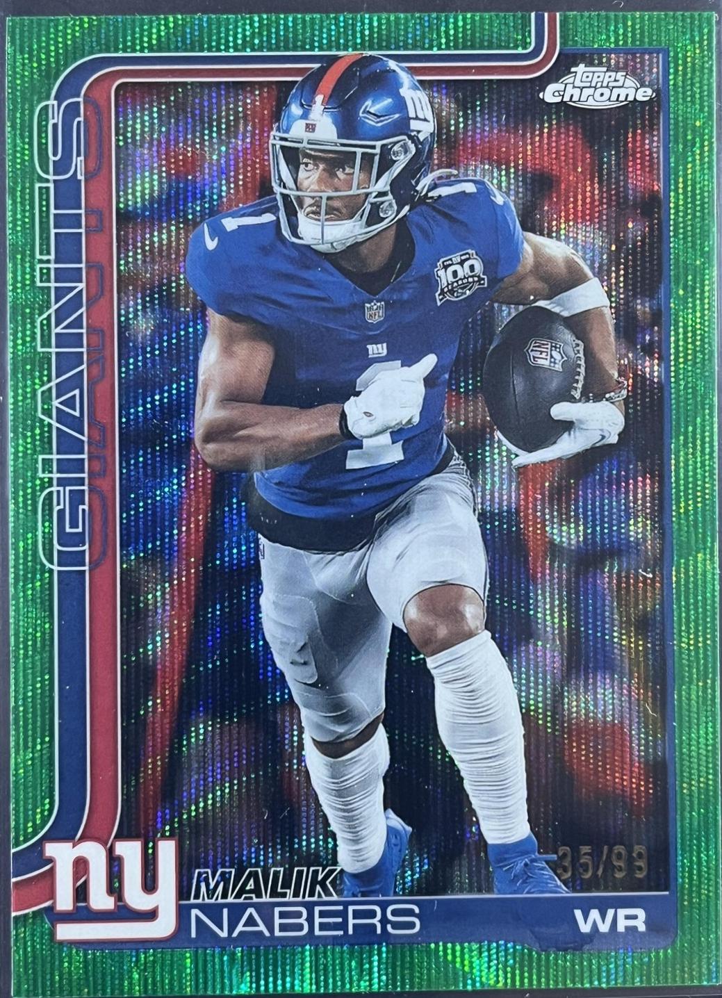 Malik Nabers [Green Wave Refractor] #225