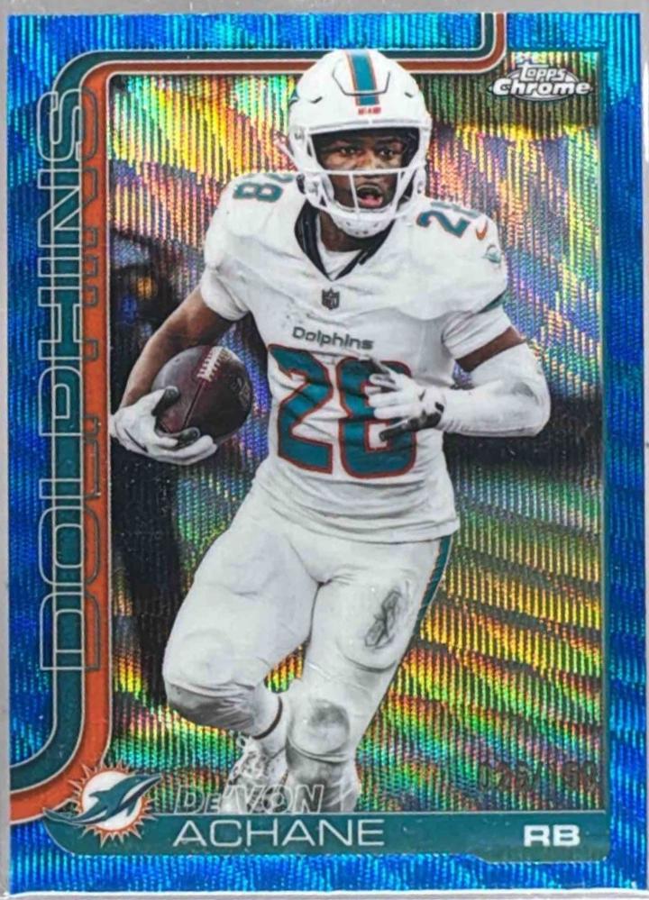 De'Von Achane [Blue Wave Refractor] #188