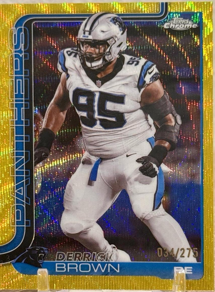 Derrick Brown [Yellow Wave Refractor] #47
