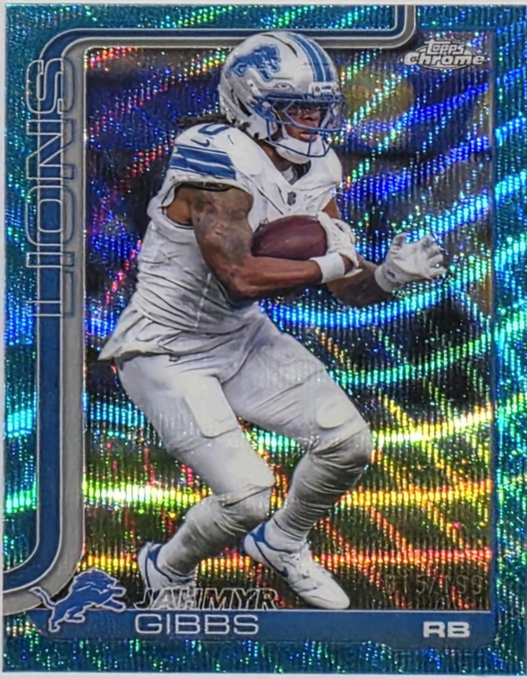 Jahmyr Gibbs [Aqua Wave Refractor] #101