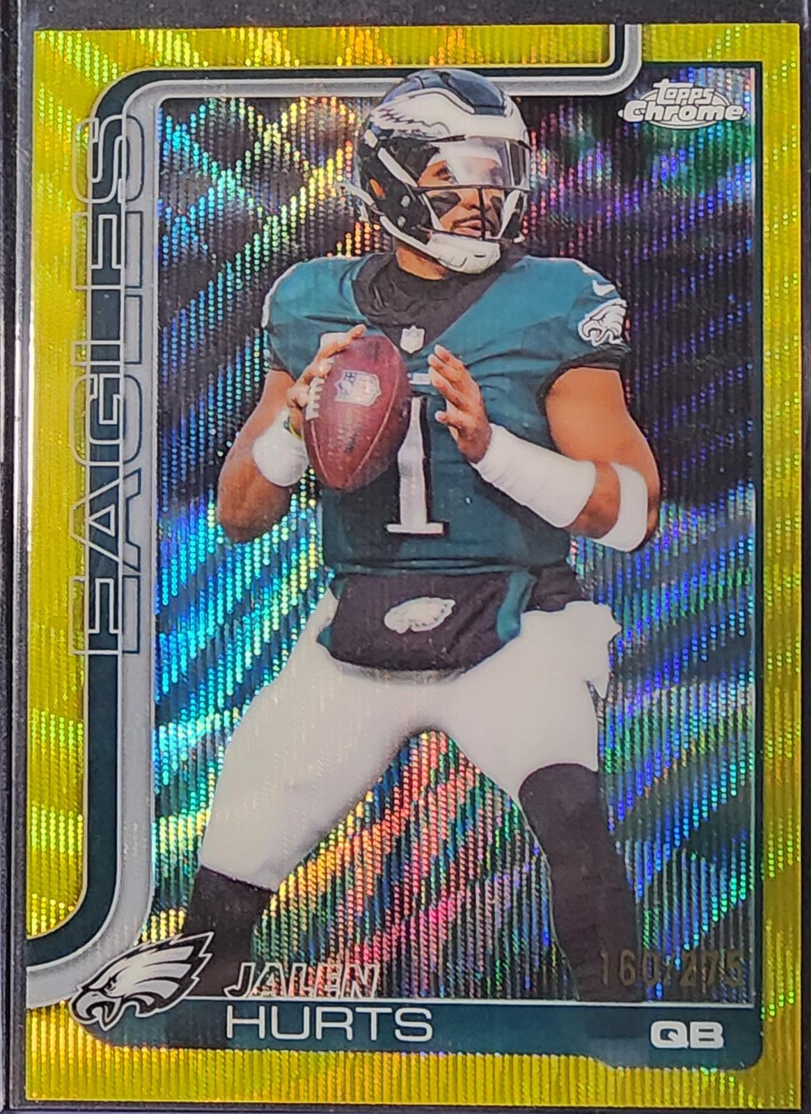 Jalen Hurts [Yellow Wave Refractor] #247