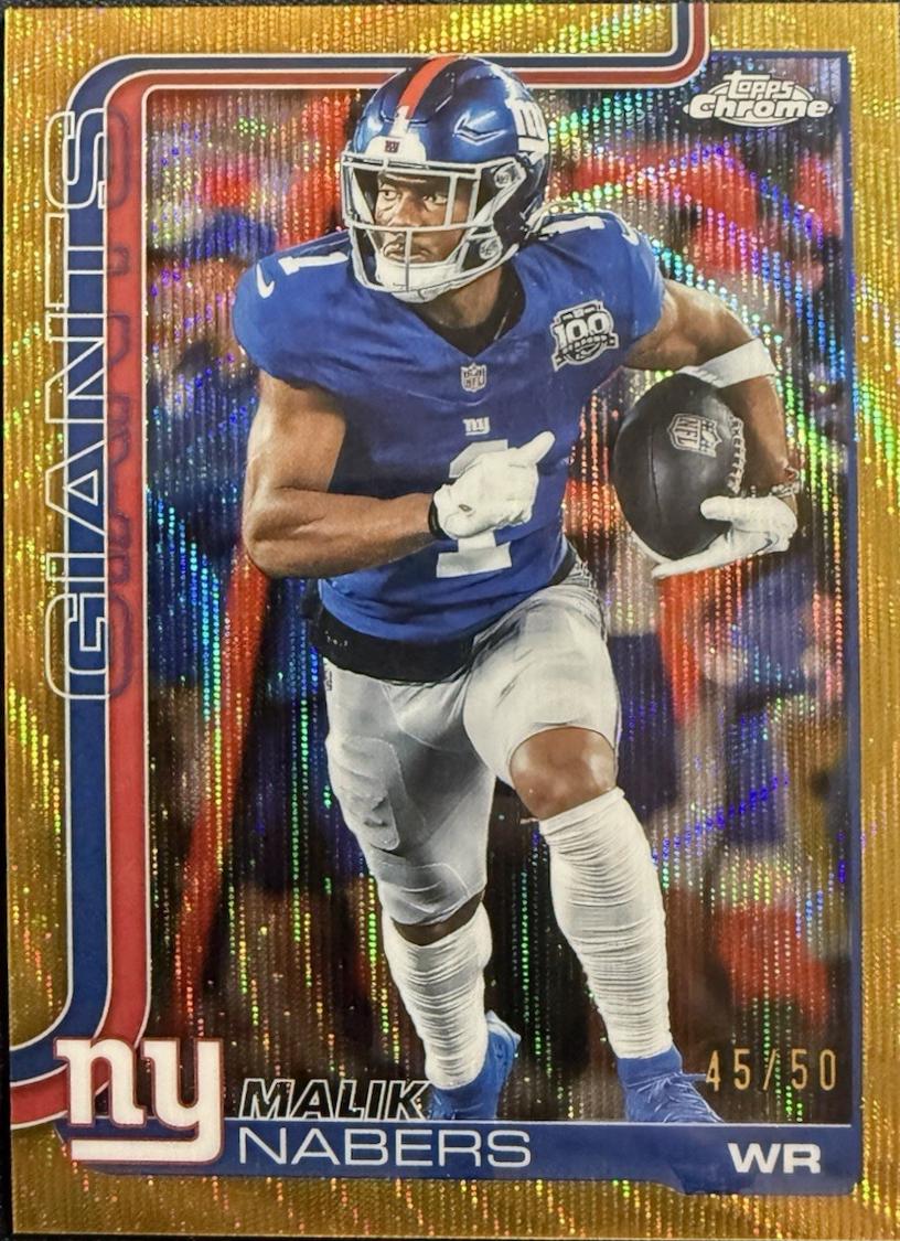 Malik Nabers [Gold Wave Refractor] #225