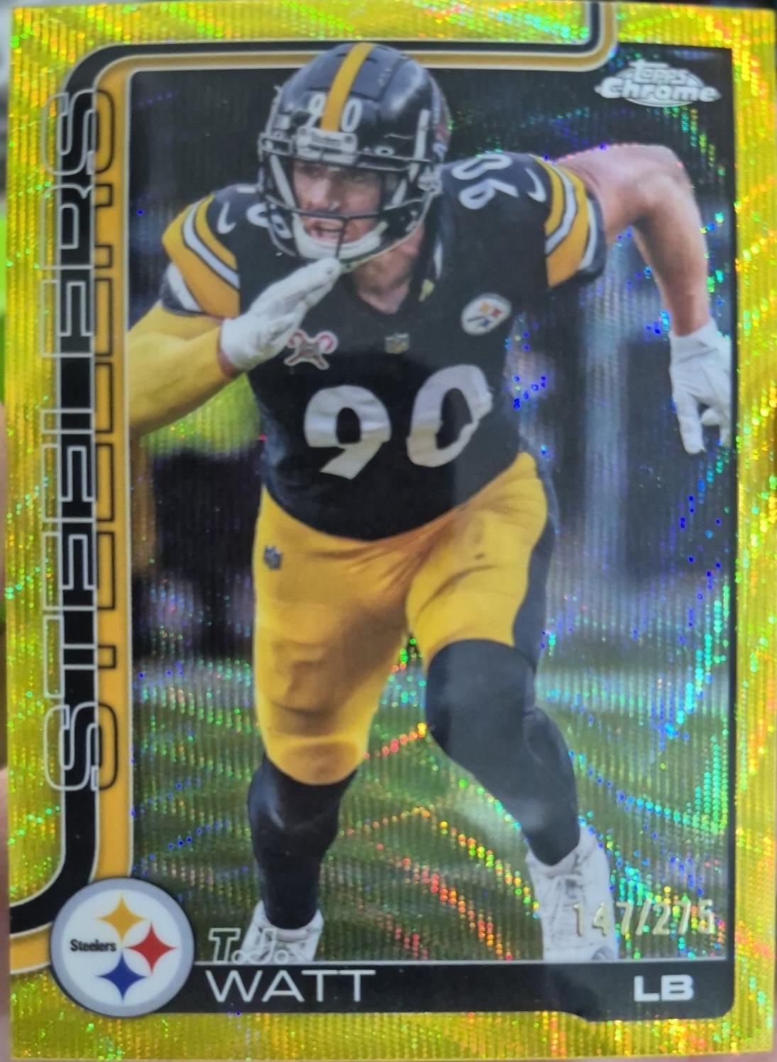 T.J. Watt [Yellow Wave Refractor] #258