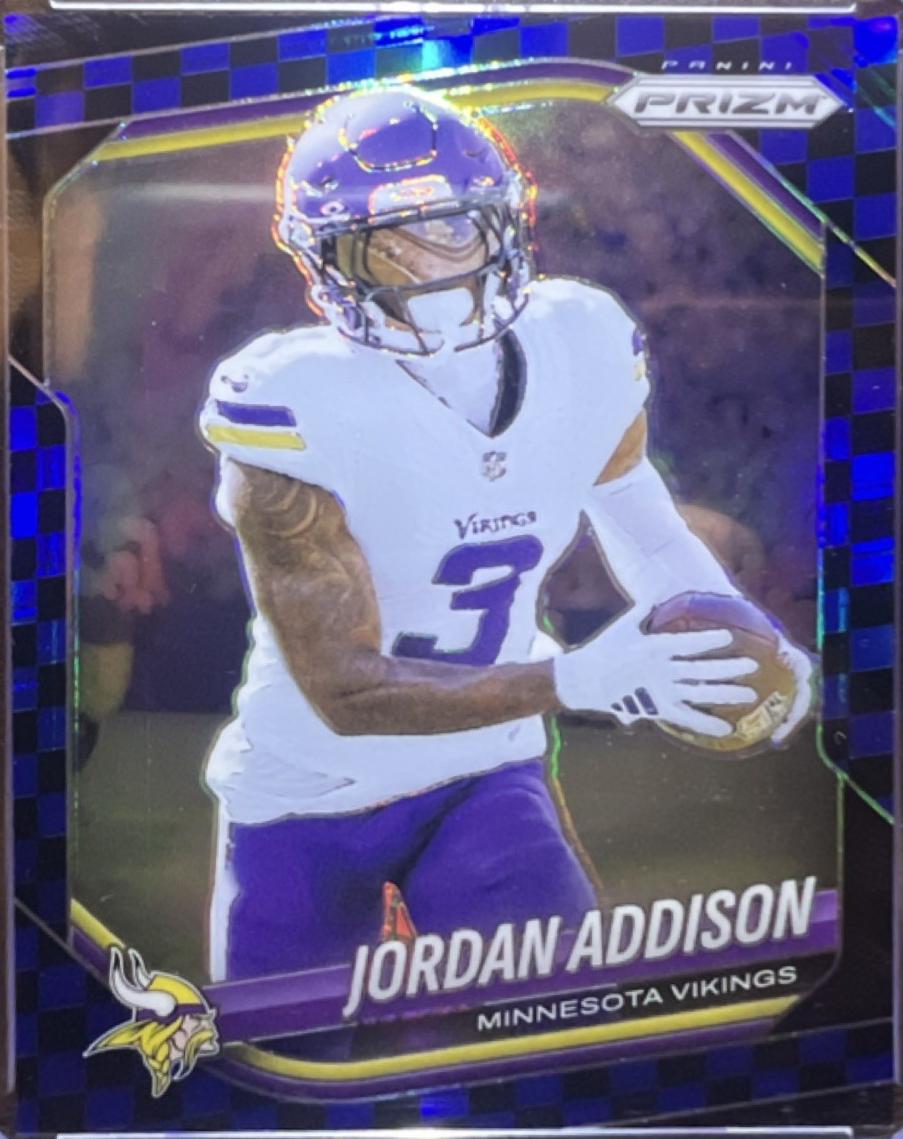 Jordan Addison [Black Blue Checker] #19