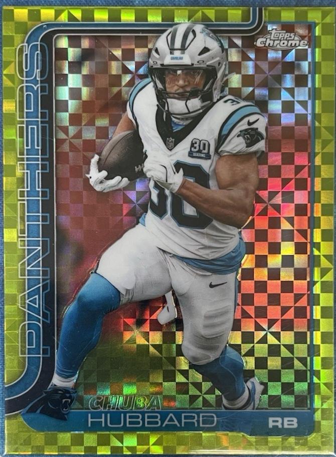 Chuba Hubbard [X-Fractor Green] #42